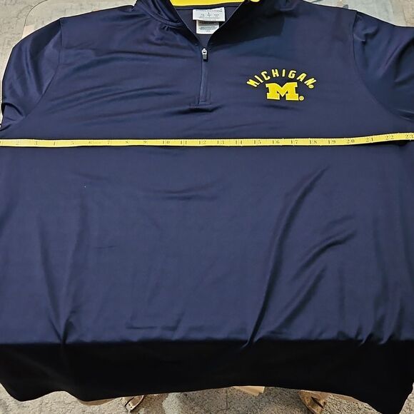 Champion Navy Blue Michigan Quarter-Zip Pullover Size Large - Picture 12 of 13